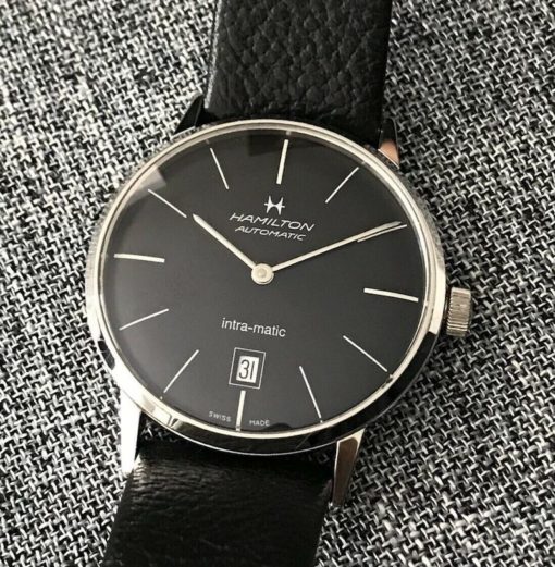 For Sale: Hamilton 38mm Intra-Matic Black Dial Automatic Watch