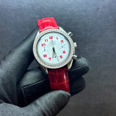 Omega Speedmaster Ladies Diamonds Automatic Red MOP