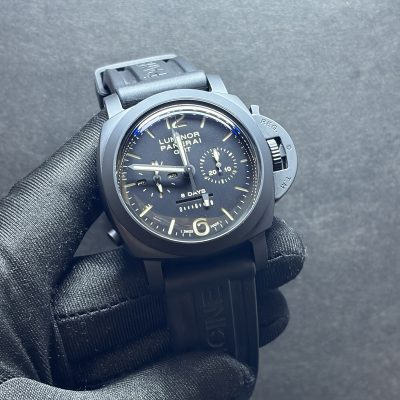 Panerai Luminor 1950 8 Days Chrono Monopulsante GMT "Black Knight", Pam00317