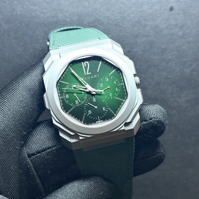 Bvlgari Octo Finissimo Titanium Chronograph GMT Green Limited Edition 88 Pieces 103890