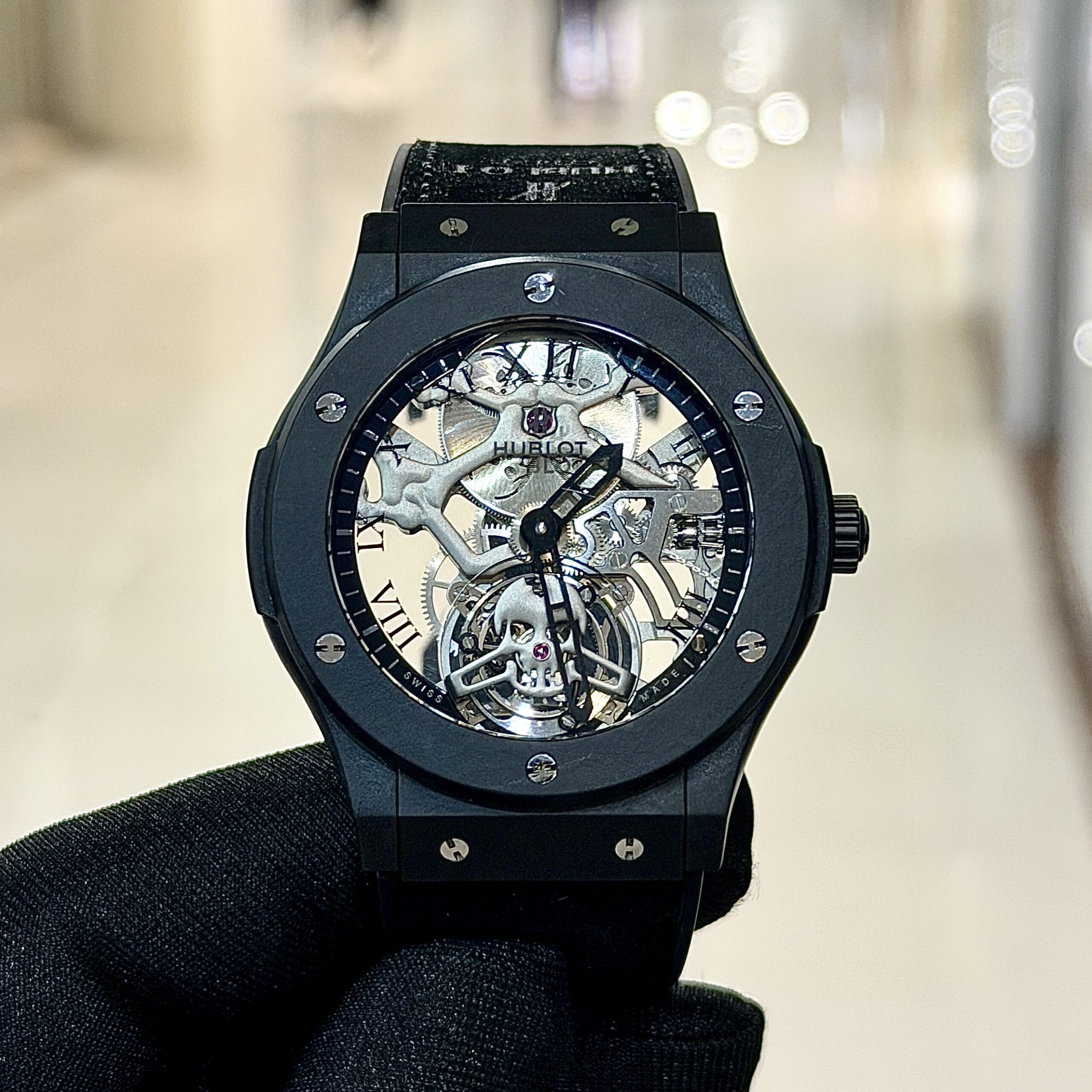 Ultra Rare Hublot Classic Fusion Tourbillon Skull 50 Pieces, 505.UC.0140.LR.SKULL