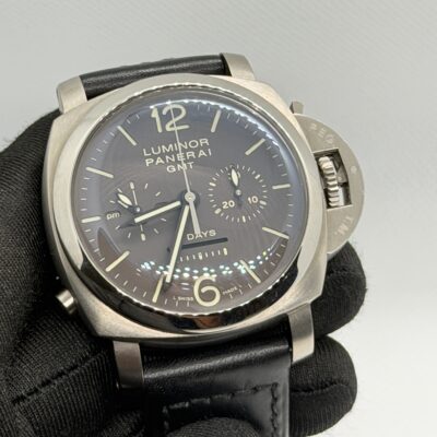 Panerai Luminor Chrono Monopulsante 8 Day GMT Titanium Watch PAM00311