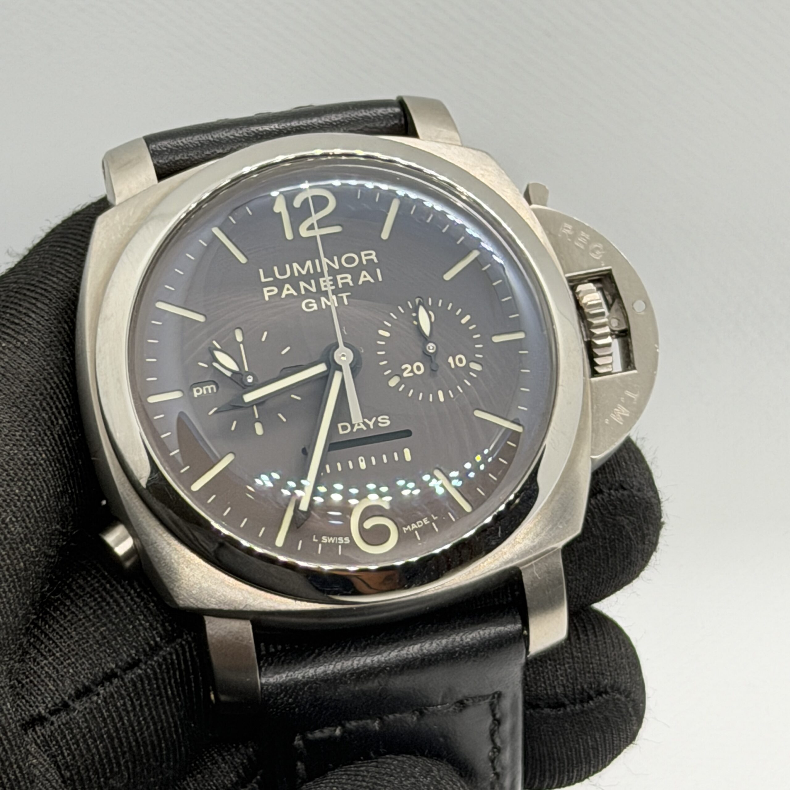 Panerai Luminor Chrono Monopulsante 8 Day GMT Titanium Watch PAM00311