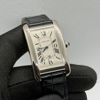 Very Rare Cartier Americaine Tank White Gold 20 Year Award Ref 1741