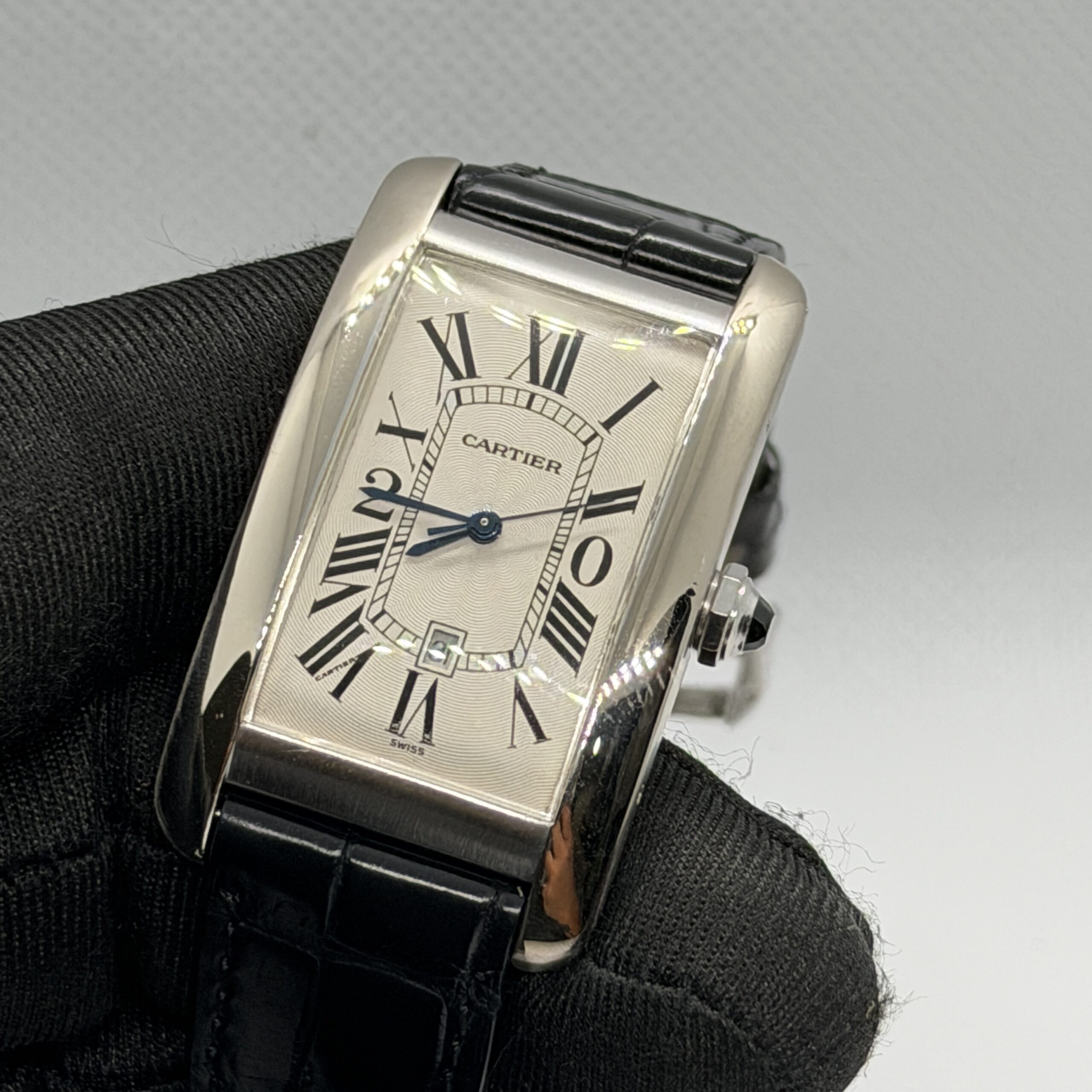 Very Rare Cartier Americaine Tank White Gold 20 Year Award Ref 1741 - Image 3