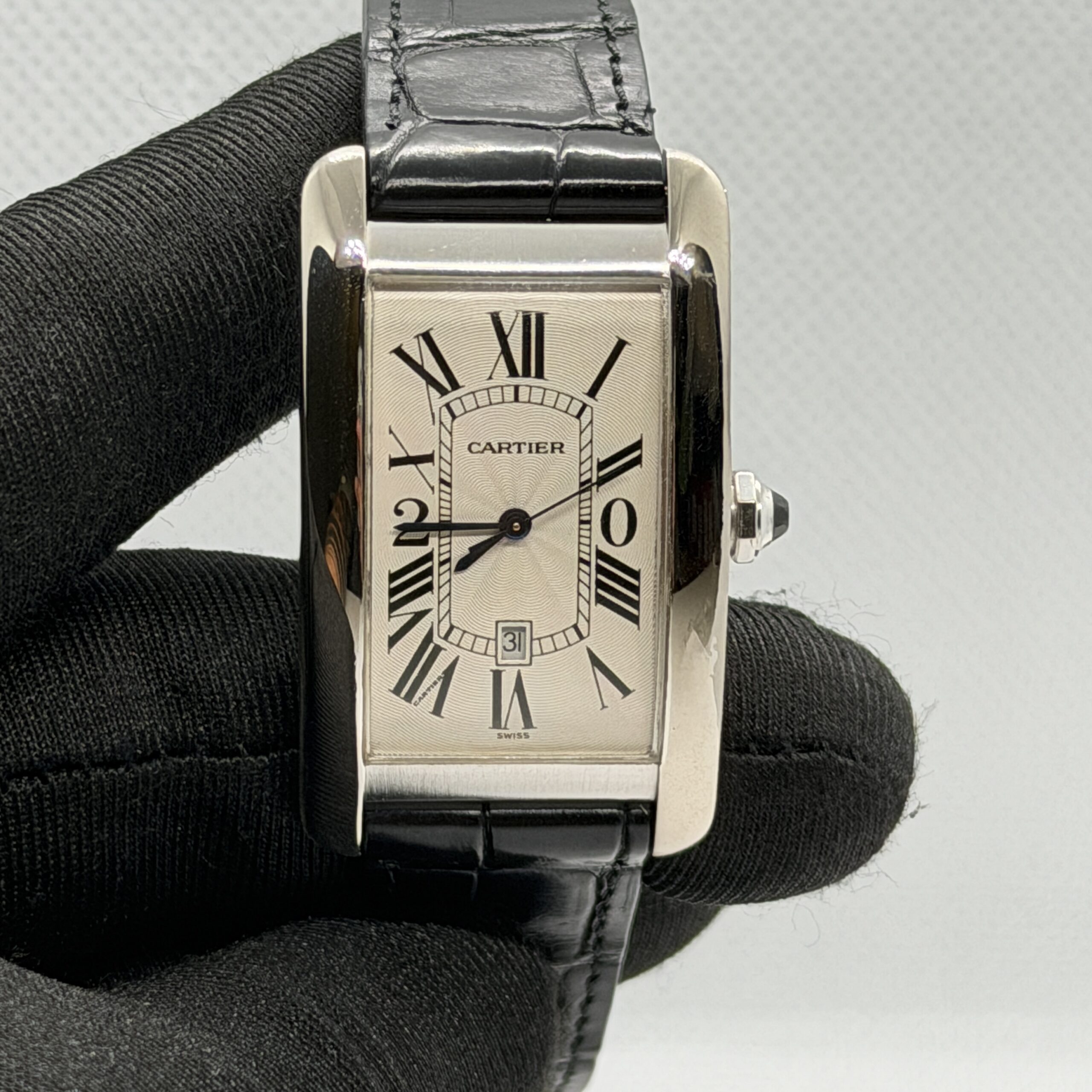 Very Rare Cartier Americaine Tank White Gold 20 Year Award Ref 1741 - Image 2