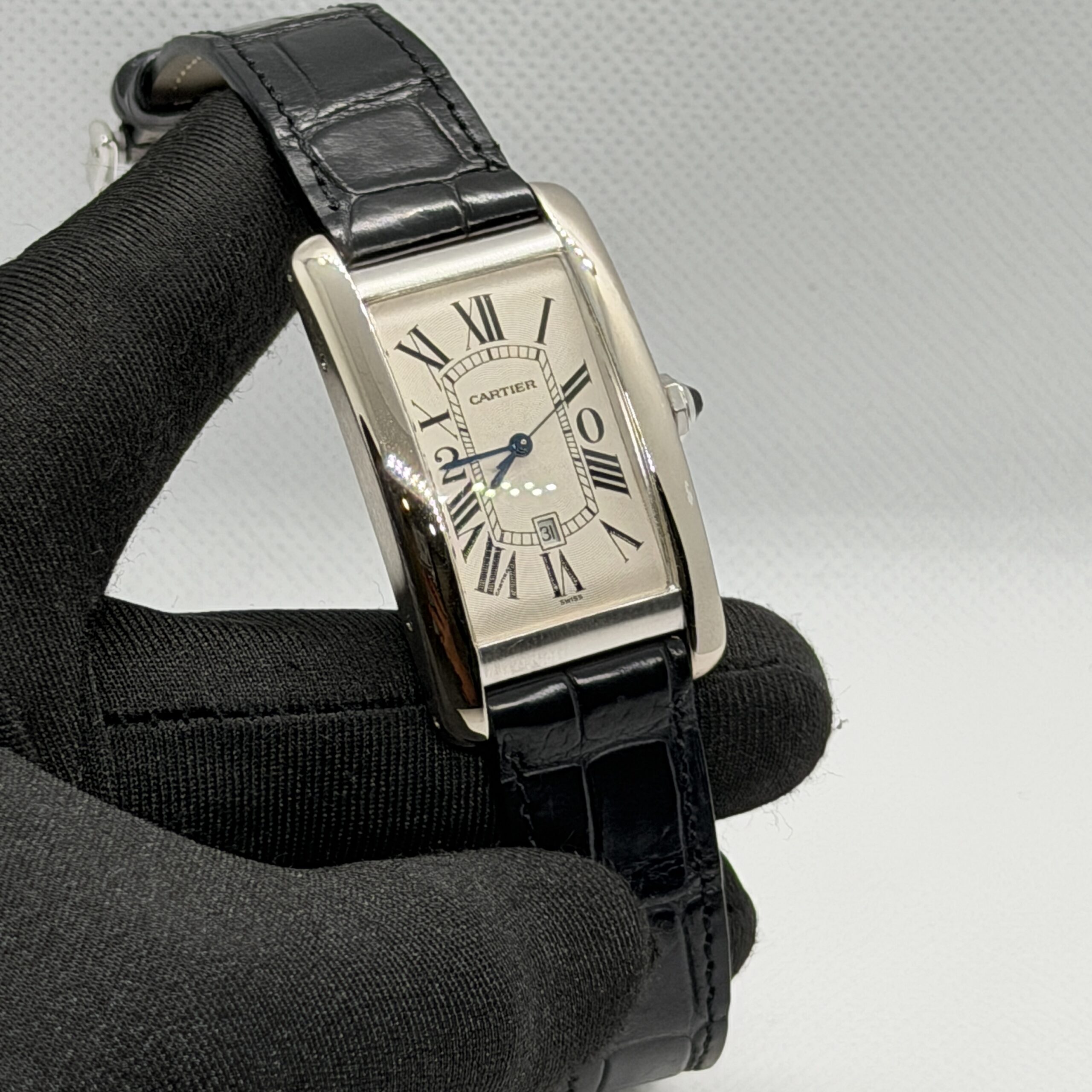 Very Rare Cartier Americaine Tank White Gold 20 Year Award Ref 1741 - Image 4