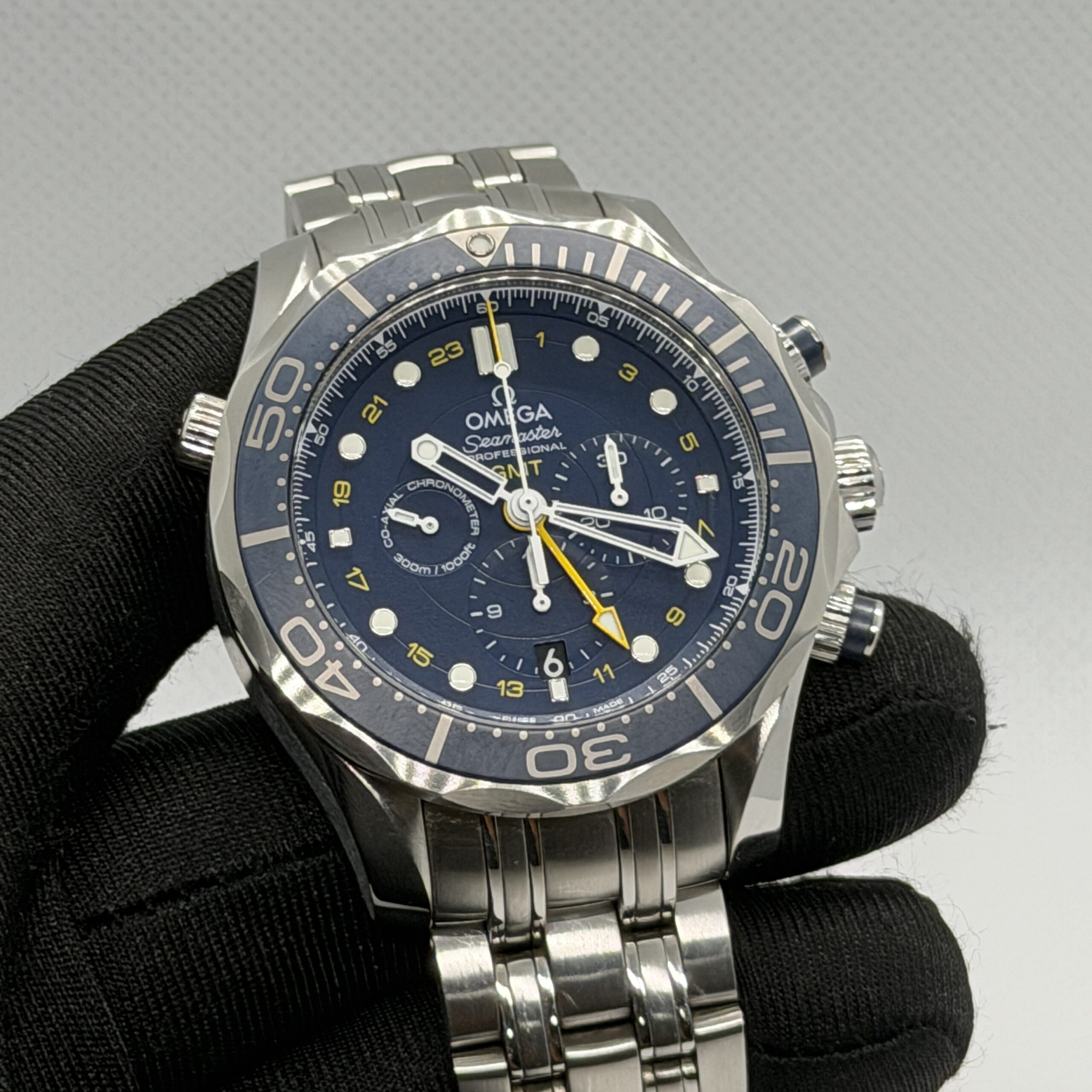 Omega Seamaster Diver 300M Chronograph Gmt Blue 212.30.44.52.03.001