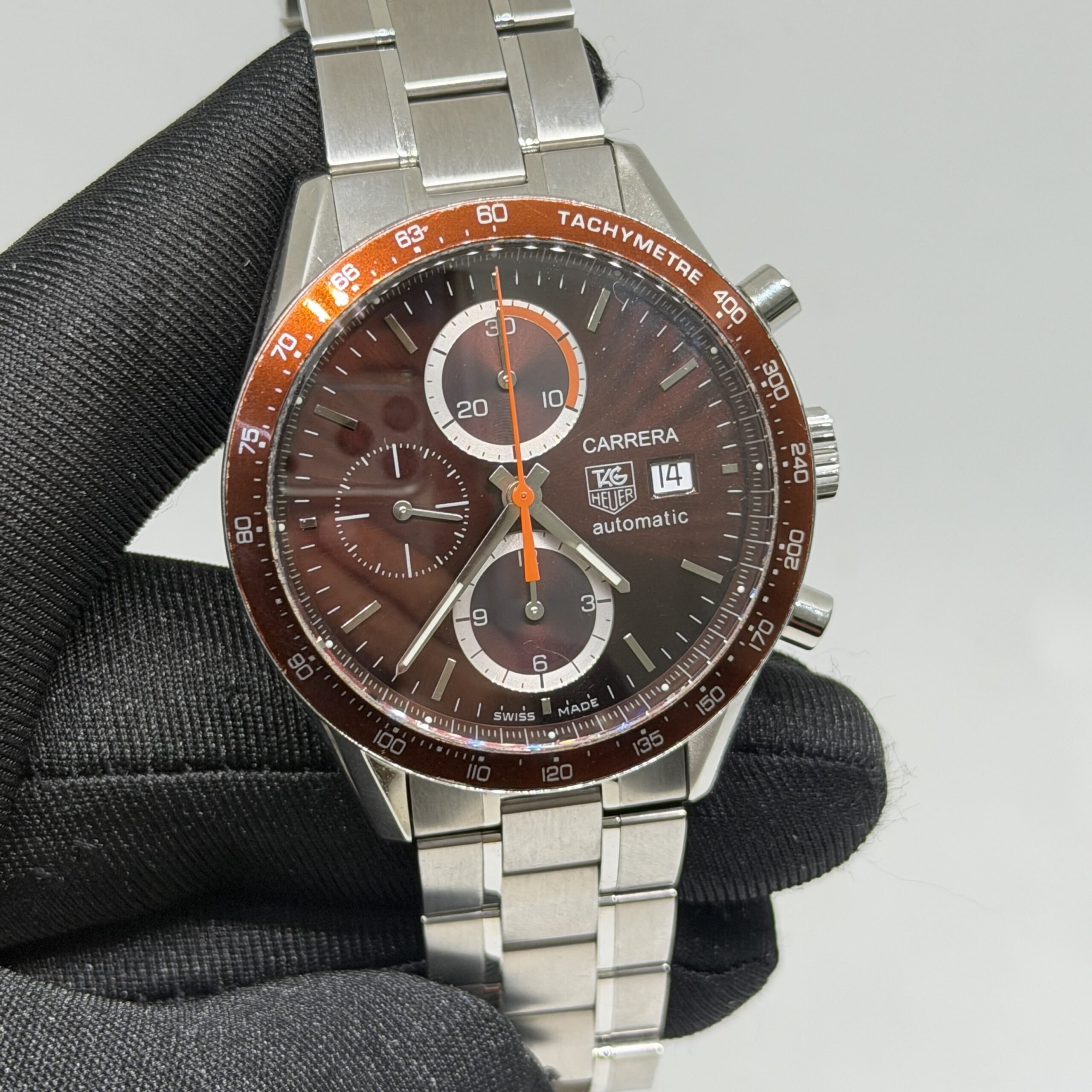 Tag Heuer Carrera Calibre 16 Brown On Bracelet
